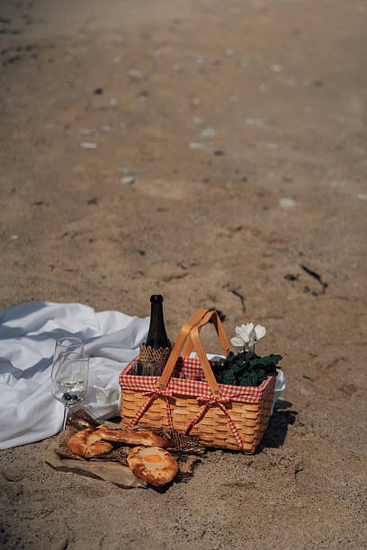istock Beach Picnic with Wine and Pastries 2212008296