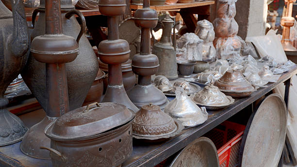 istock Copper Handicraft Products, Traditional Local Market 2212008355