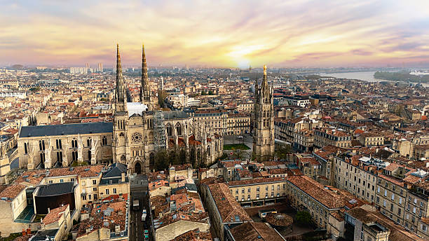 istock Saint Andre Cathedral and Pey Berland Tower at sunset 2212009351