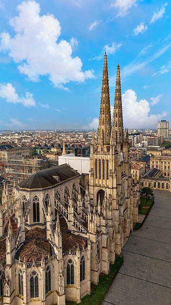 istock Saint Andre Cathedral in Bordeaux with blue sky 2212009425