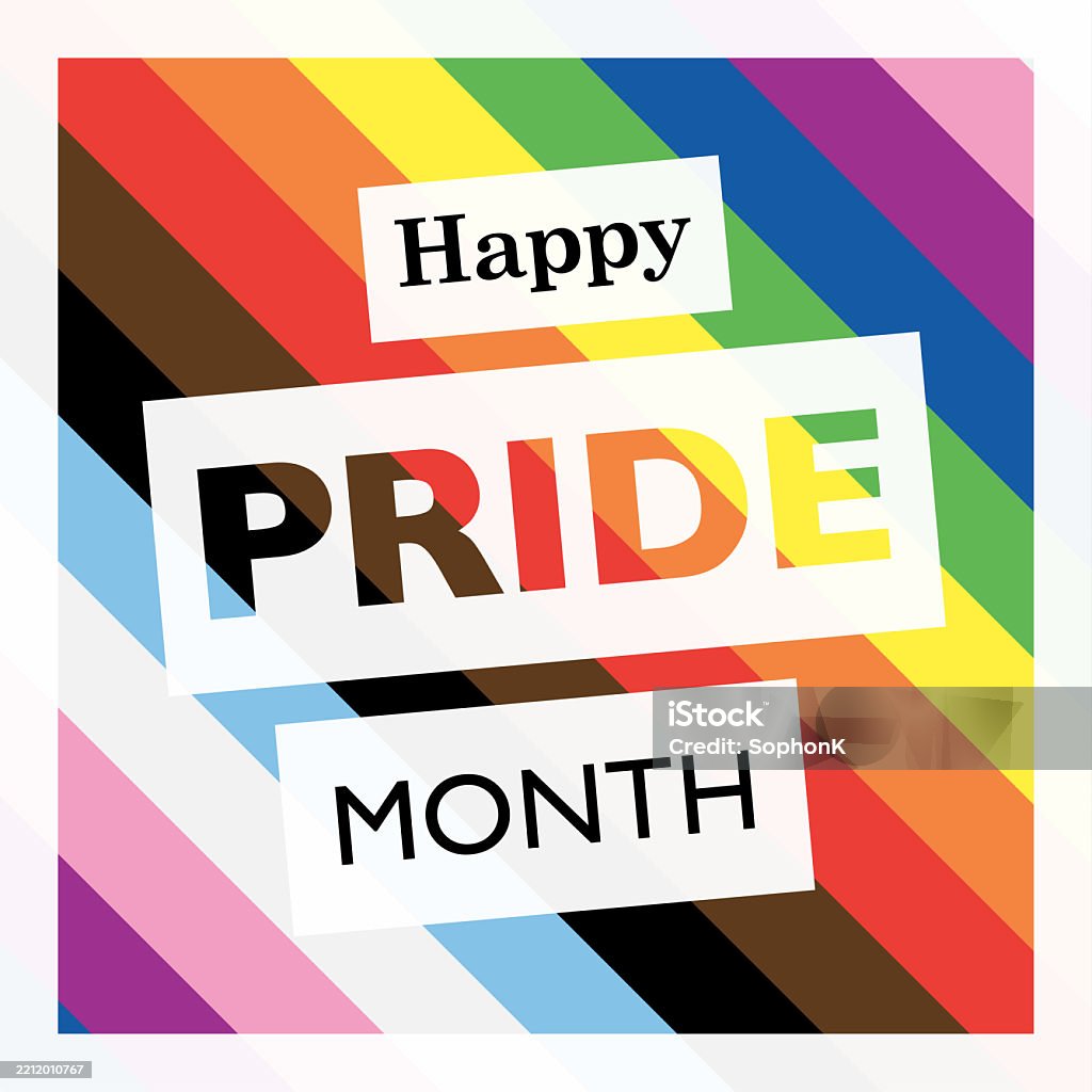 Simple Inclusive Pride Background Inclusive Pride Square Background With Progress Pride Flag Colours ...