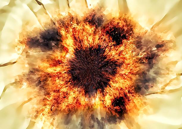 istock 3d illustration background of scorched and punctured fire flames 2212010910