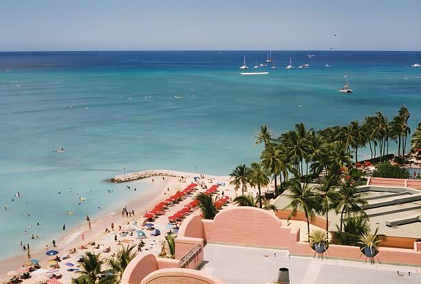 istock The Pink Hotel in Waikiki, Hawaii 2212015604