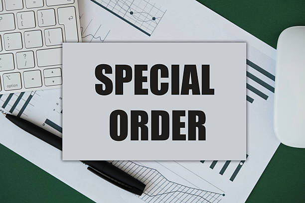 istock piece of paper that says Special Order 2212026283