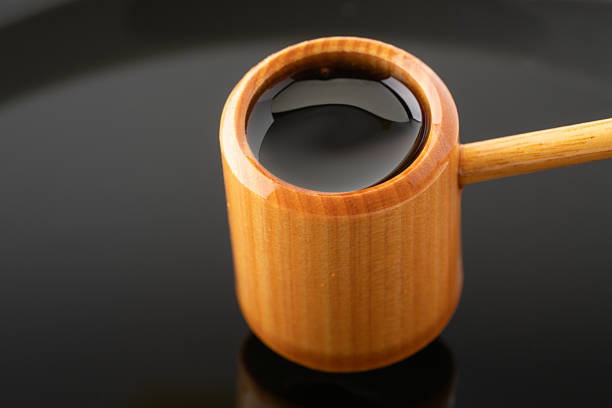 istock Black vinegar scooped with a ladle 2212026814