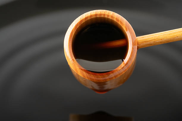 istock Black vinegar scooped with a ladle 2212026841