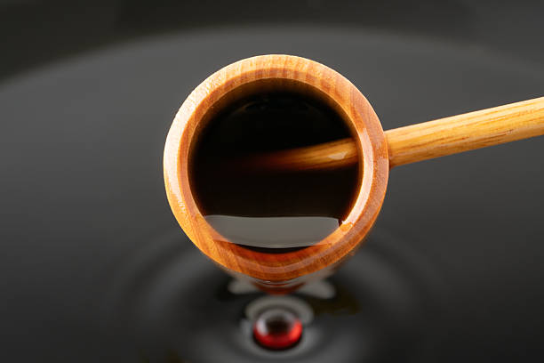 istock Black vinegar scooped with a ladle 2212026931