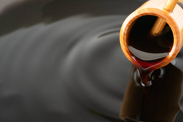 istock Black vinegar scooped with a ladle 2212026946