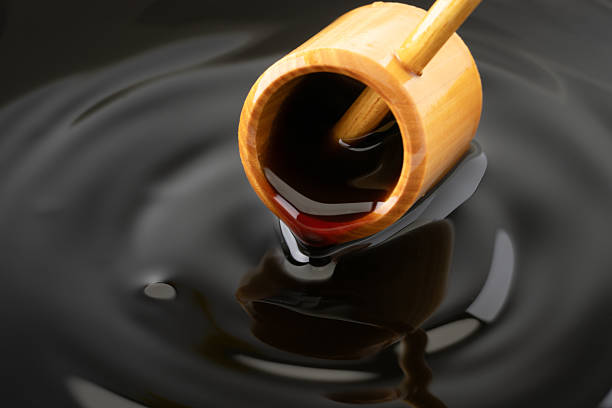 istock Black vinegar scooped with a ladle 2212026979