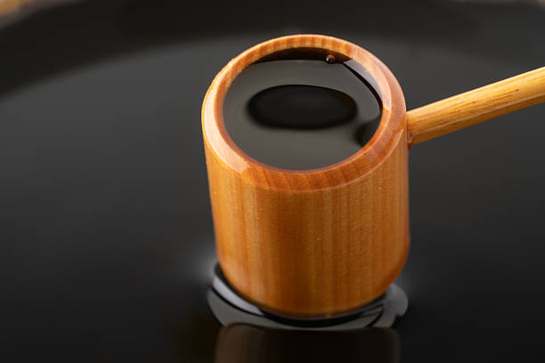 istock Black vinegar scooped with a ladle 2212027058