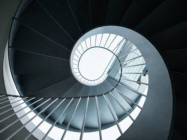 istock Spiral staircase Modern building interior Architecture details 2212029429