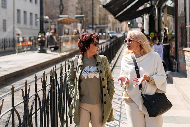 istock Female friends walking in Istanbul 2212036366