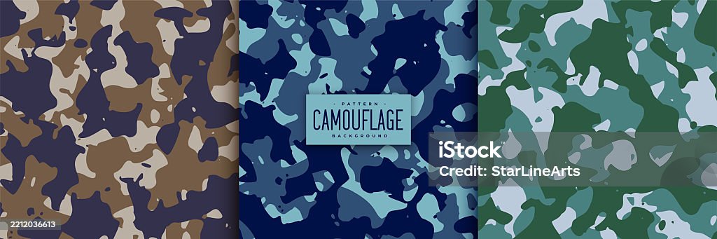 Abstract Military Rocks Abstract Military Army Camouflage Pattern Design Set Stock Illustration ...