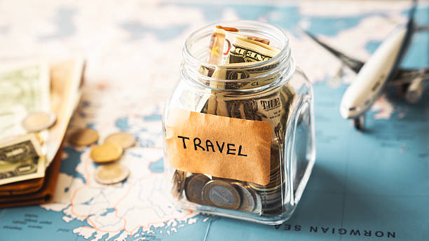 istock Saving money for travel and budget concept 2212039552