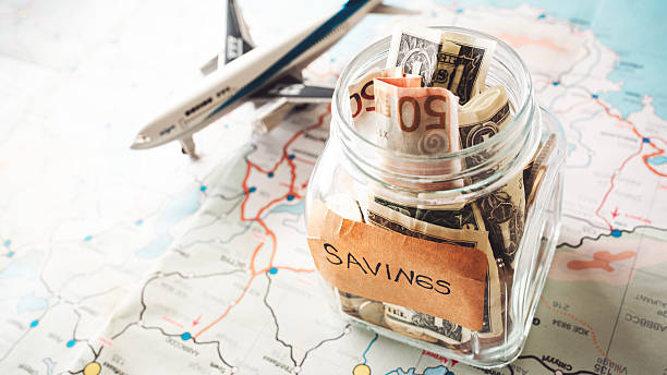 istock Saving money for travel and budget concept 2212039618