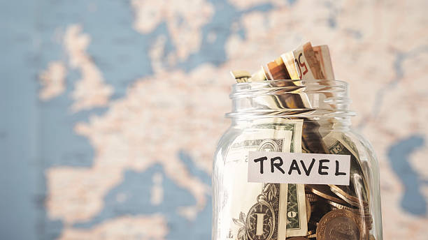 istock Saving money for travel and budget concept 2212039636