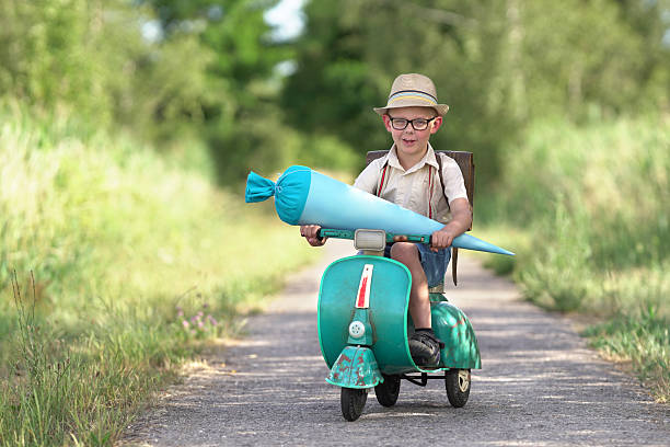 istock happy boy starts the school, first day at school 2212045523