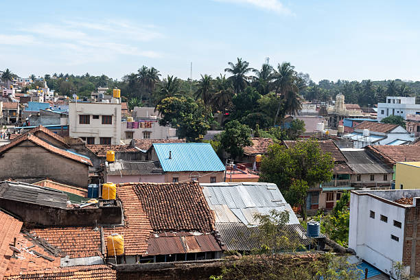 istock Rooftops in Shravanabelagola provide a glimpse into daily life 2212050369