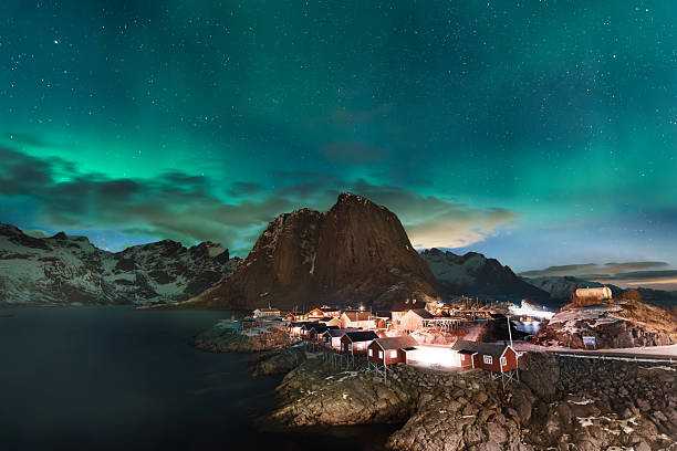 istock Aurora Borealis Over Hamnoy in Lofoten Island 2212053768
