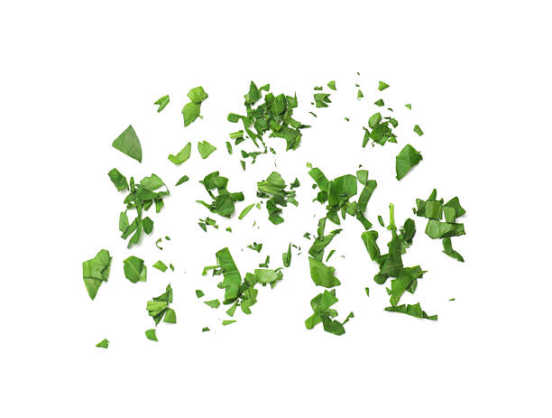 istock Chopped parsley leaves isolated on white, top view 2212062871