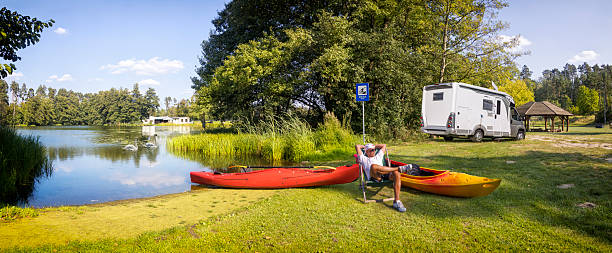 Holidays in Poland - summer recreation at the the Brda river and at the Mylof lake  in the Tuchola Forest