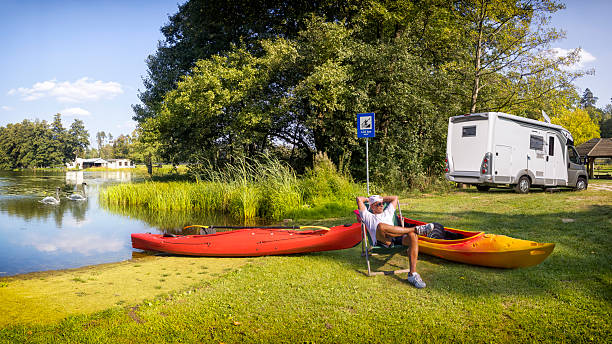 Holidays in Poland - summer recreation at the the Brda river and at the Mylof lake  in the Tuchola Forest