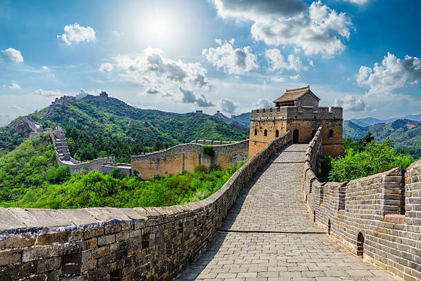 istock The great wall of china under the sunlight 2212073933