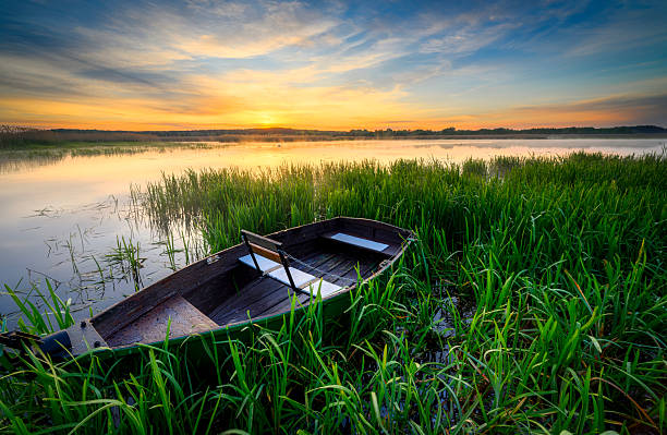 istock Beautiful summer sunset over the lake 2212076967