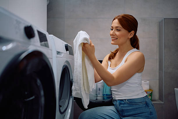 istock My towel are perfectly white and clean! 2212083260