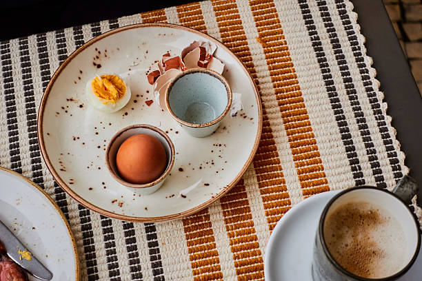 Traditional breakfast on outdoor table