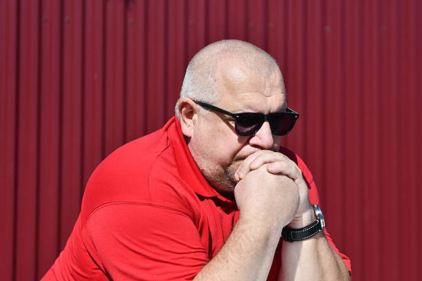 senior male photo model in summer clothes