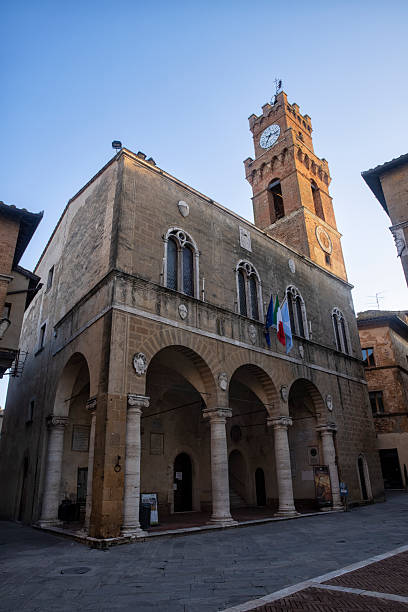 istock Town Hall in Pienza, Italy 2212100537