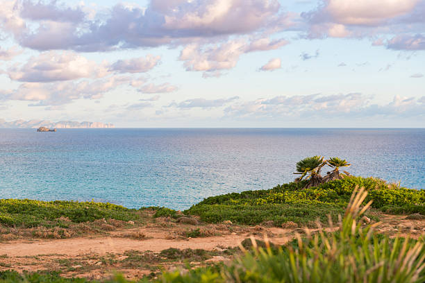 Coastline of Cala Mesquida, Majorca, Spain.