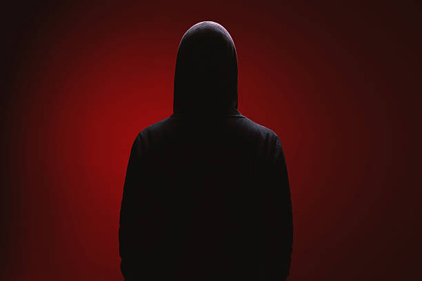 istock Silhouette of man on red background 2212109710