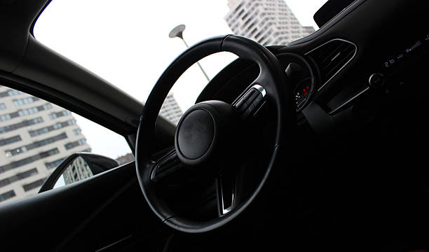 istock View from Bottom Point inside a Car on the High Rise Office Buildings 2212113050