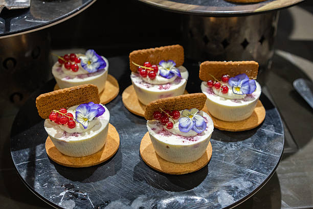 A collection of desserts from a buffet.