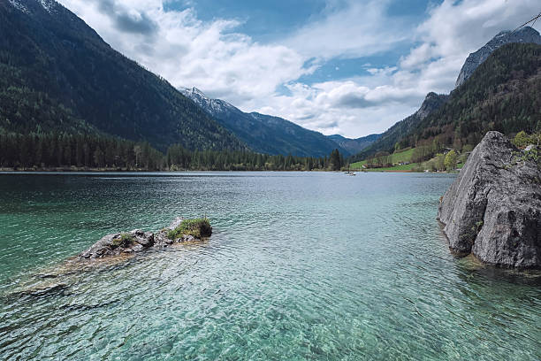 Beautiful Hintersee in the bavarian alps, Germany, Europa