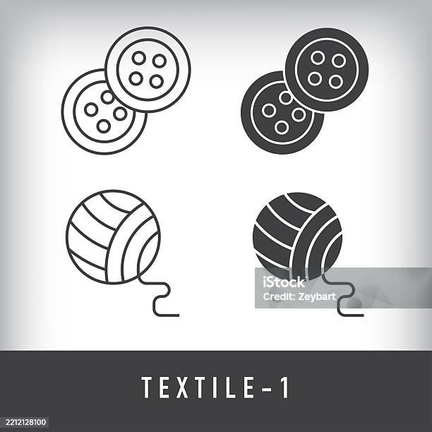 Button Thread And Textile Designs Stock Illustration - Download Image ...