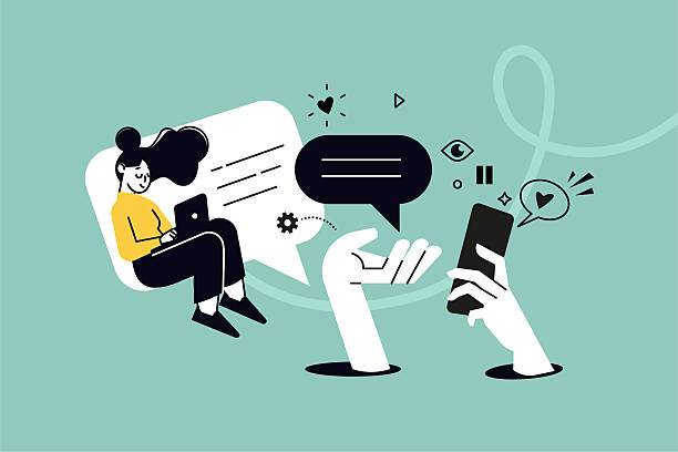 istock Creative illustration of communication, social media, mobile and internet services 2212130227