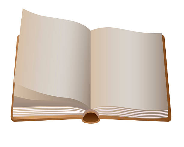 istock Open book - vector mock up. Mocap in the form of an opened empty diary with aged pages. Template with copy space for your text or images. 2212138234