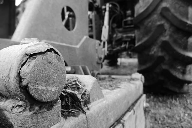 Details of a tractor in use