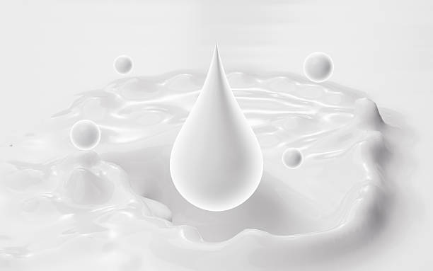 istock Milk splash and white water drop, white flowing liquid, Calcium supplement with milk, Nutrient absorption concept, 3d rendering. 2212159141