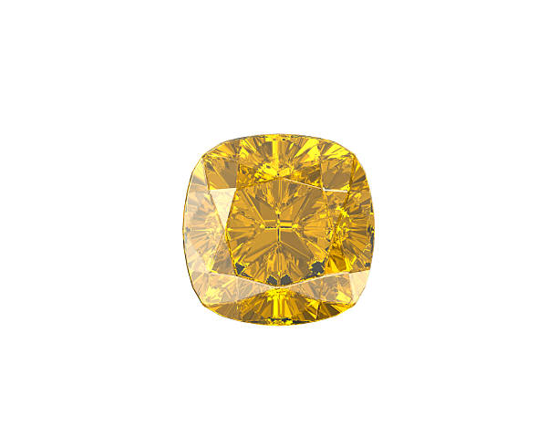 istock Yellow Diamond Gemstone with high quality on a white background 2212166413