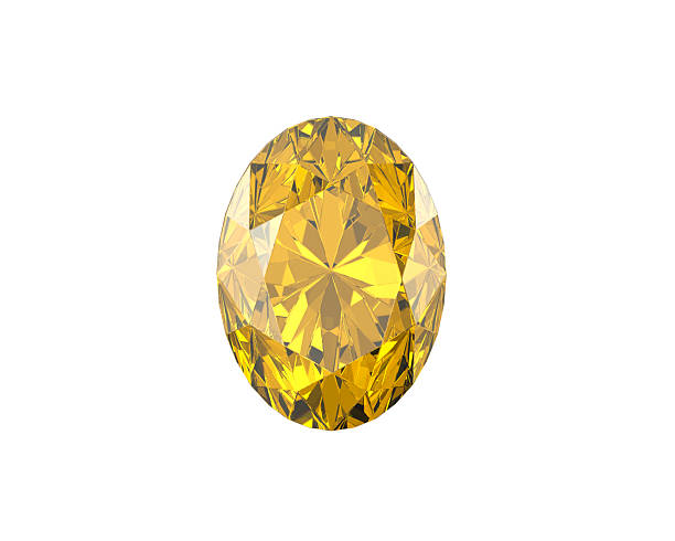 istock Yellow Diamond Gemstone with high quality on a white background 2212166416