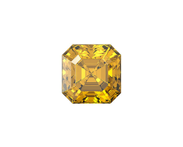 istock Yellow Diamond Gemstone with high quality on a white background 2212166426