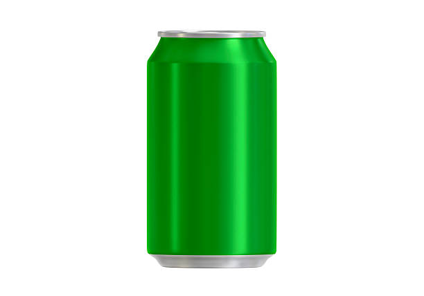 istock Green soda aluminum can on white background 2212166497