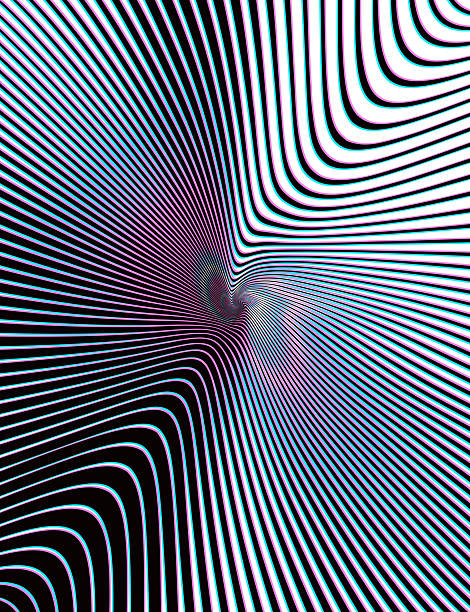istock Abstract Background of rippled stripes and diminishing perspective with Glitch Technique 2212171430