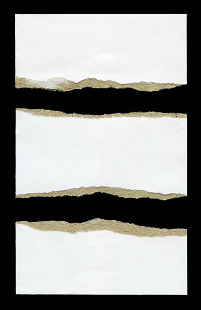 istock Cut or torn paper background textured isolated 2212172855