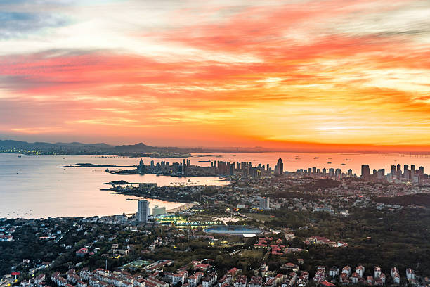 istock Qingdao City Scenery Sunset Timelapse 2212178486