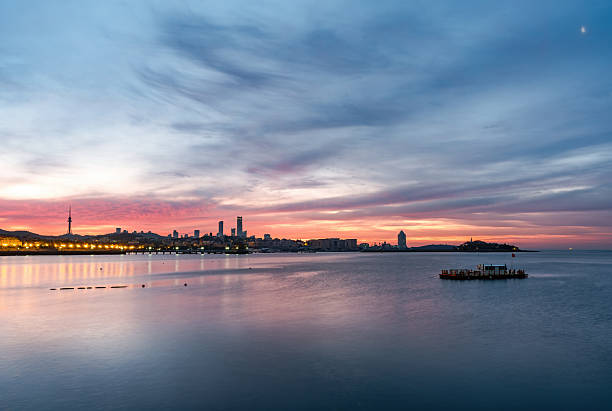 Qingdao City Scenery Sunset Timelapse
